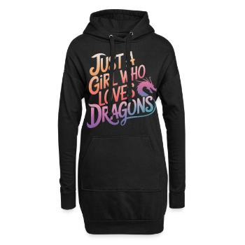 Dragon Mystique Dragon Fantasy - Sweat-shirt à capuche long Femme - noir - Devant