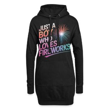 Pyrotechniker Feuerwerk Pyrotechnik - Hoodie-Kleid - Schwarz - Vorne