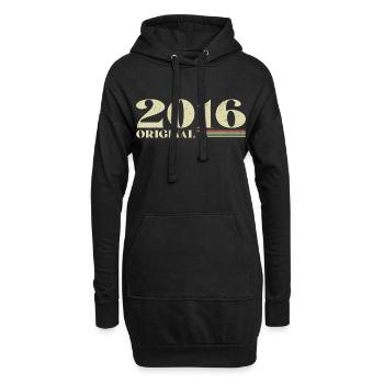 Original 2016 Vintage 2016 anniversaire 2016 rétro - Sweat-shirt à capuche long Femme - noir - Devant