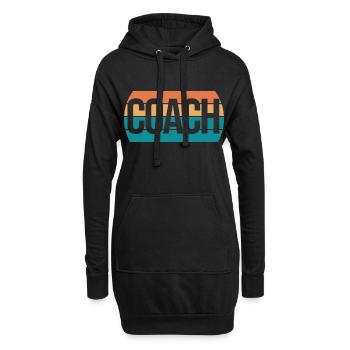 coach cadeau homme femme entraineur - Sweat-shirt à capuche long Femme - noir - Devant