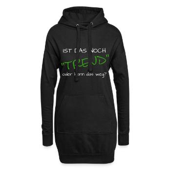 ist das noch trend oder kann das weg - Hoodie-Kleid - Schwarz - Vorne