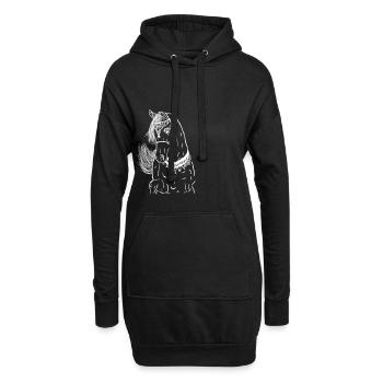 blockedTitle (Titre bloqué) - Sweat-shirt à capuche long Femme - noir - Devant
