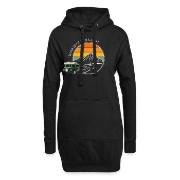 Landy Serie 3 - Wander Woman - Berge - Roadtrip - Hoodie-Kleid - Schwarz - Vorne