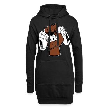 Contrôleur de jeu - Sweat-shirt à capuche long Femme - noir - Devant