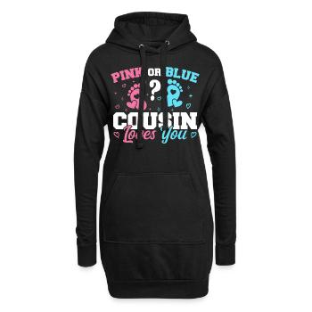 Pink Or Blue Cousin Loves You - Cousin - Sweat-shirt à capuche long Femme - noir - Devant