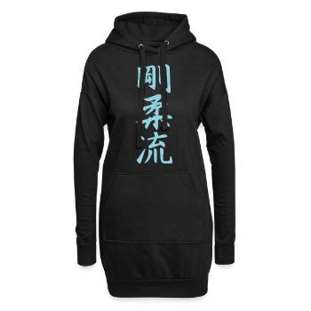 Goju-ryu Kanji Design in blau - Hoodie-Kleid - Schwarz - Vorne