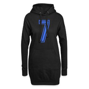 7 - Hoodie-Kleid - Schwarz - Vorne