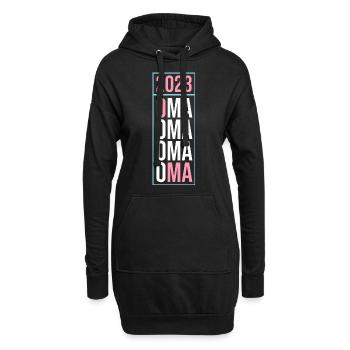 Großmutter 2023 Schwanger Werdende Oma - Hoodie-Kleid - Schwarz - Vorne