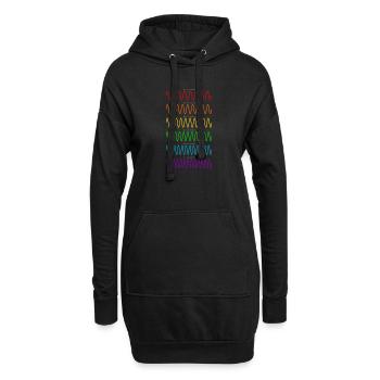 Licht Wellen - Physiker Physik Shirt - Hoodie-Kleid - Schwarz - Vorne