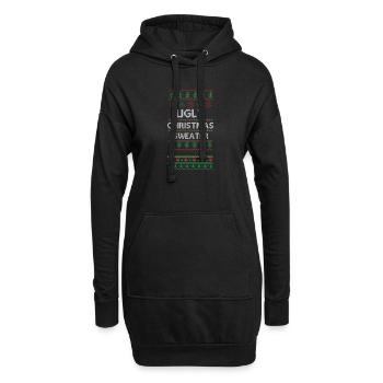 Design de Noël laid Pixel Art - Sweat-shirt à capuche long Femme - noir - Devant