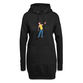 Créateur de contenu - Sweat-shirt à capuche long Femme - noir - Devant