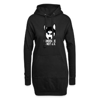 Husky Kopf Nordische in Not - Hoodie-Kleid - Schwarz - Vorne