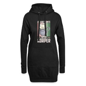 Ayran Döner Kebab Imbiss Getränk Türkei Salz - Hoodie-Kleid - Schwarz - Vorne