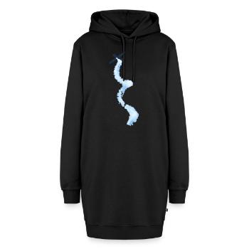 Motorflieger Motorflugzeug Pilot Kunstflug - Hoodie-Kleid - Schwarz - Vorne
