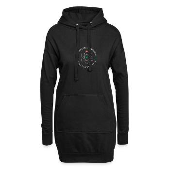 Denke Positiv wie ein Proton Chemie Physik - Hoodie-Kleid - Schwarz - Vorne