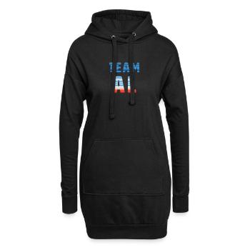 Team Al | Warming Stripes - Hoodie-Kleid - Schwarz - Vorne