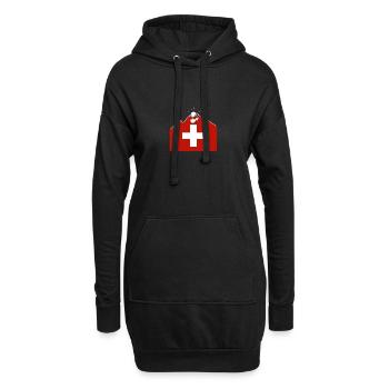 Suisse Capricorne - Sweat-shirt à capuche long Femme - noir - Devant