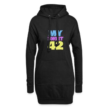 Sweet 42 - Hoodie-Kleid - Schwarz - Vorne