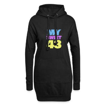 Alter 43 - Hoodie-Kleid - Schwarz - Vorne