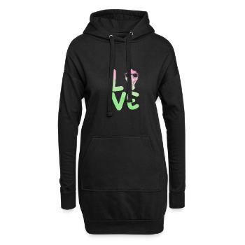 Gans - Hoodie-Kleid - Schwarz - Vorne