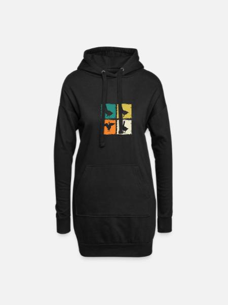 Gans - Hoodie-Kleid - Schwarz