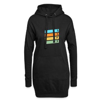 Feldhockeyspieler Feldhockey - Hoodie-Kleid - Schwarz - Vorne