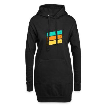 Joueur de flûte - Sweat-shirt à capuche long Femme - noir - Devant