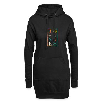 Johannes - Hoodie-Kleid - Schwarz - Vorne