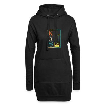 Klaus - Sweat-shirt à capuche long Femme - noir - Devant