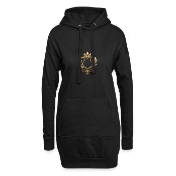 Wappen Symbol - Hoodie-Kleid - Schwarz - Vorne