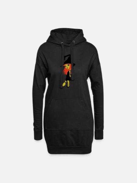 little witch - Hoodie Dress - black