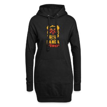 Drôle Panda Panda Ours Disant Lundi Cadeau - Sweat-shirt à capuche long Femme - noir - Devant