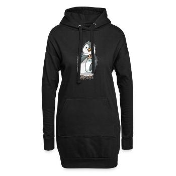 Biscuit pingouin - Sweat-shirt à capuche long Femme - noir - Devant