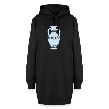 Antike Vase Silhouette - Hoodie-Kleid - Schwarz - Vorne