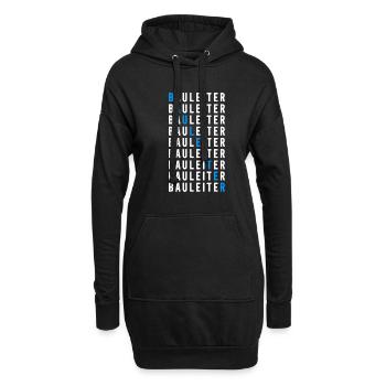 Bauleiter - Hoodie-Kleid - Schwarz - Vorne