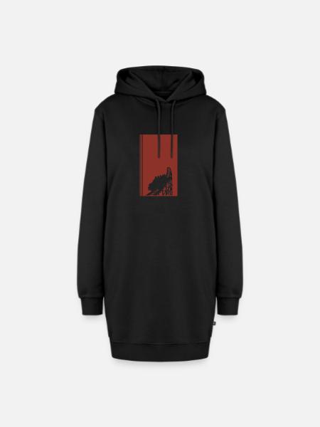 Achterbahn Lukas Festzelt - Hoodie-Kleid - Schwarz