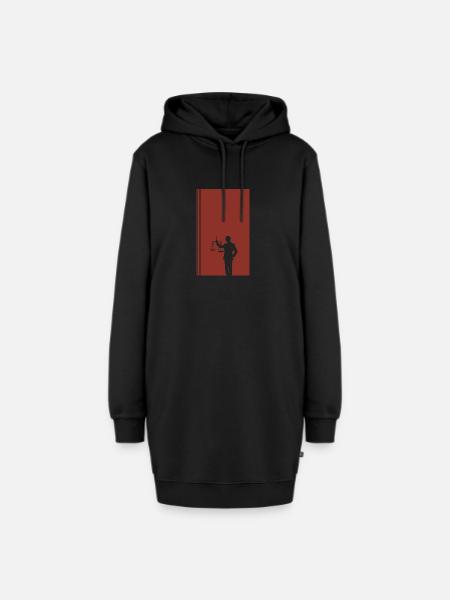 Gericht Recht Absatz - Hoodie-Kleid - Schwarz
