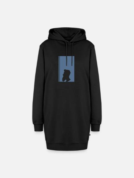 Bart Gentleman Hipster - Hoodie-Kleid - Schwarz