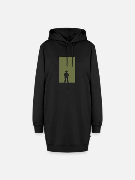 Western Sattel Reiter - Hoodie-Kleid - Schwarz