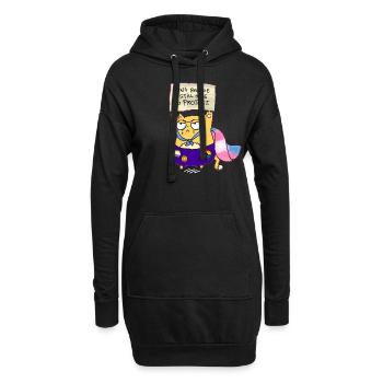 Pride Cat Penny - Hoodie-Kleid - Schwarz - Vorne