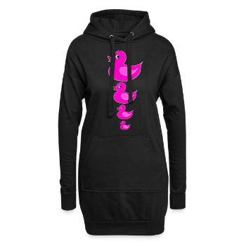 Ente Entchen Quietscheente Quak - Hoodie-Kleid - Schwarz - Vorne