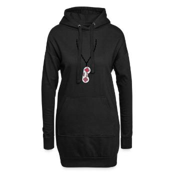 Halskette Schmuck alter Controller - Hoodie-Kleid - Schwarz - Vorne