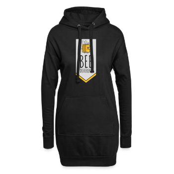 bee different Spruch Zitat - Hoodie-Kleid - Schwarz - Vorne