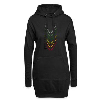 Hockey Feldhockey Hockeyschläger retro Penalty - Hoodie-Kleid - Schwarz - Vorne