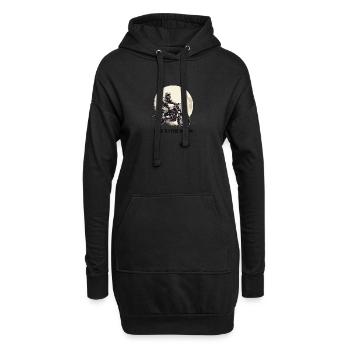 Ritt zum Mond - Hoodie-Kleid - Schwarz - Vorne