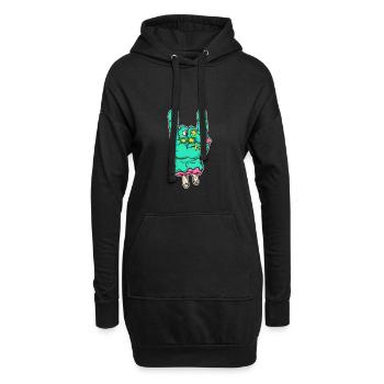 Costume d'Halloween Zombie Hand Rock - Sweat-shirt à capuche long Femme - noir - Devant