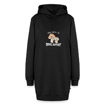 J'ai besoin d'une idée cadeau pas d'un soutien moral - Sweat-shirt à capuche long Femme - noir - Devant