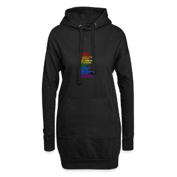 Gay Pride Science Is Real Black Lives Matter Love - Hoodie-Kleid - Schwarz - Vorne