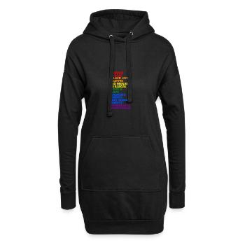 Gay Pride Science Is Real Black Lives Matter Love - Hoodie-Kleid - Schwarz - Vorne