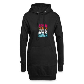 Spielen Zocken Gamer Quarantäne Geschenkidee - Hoodie-Kleid - Schwarz - Vorne